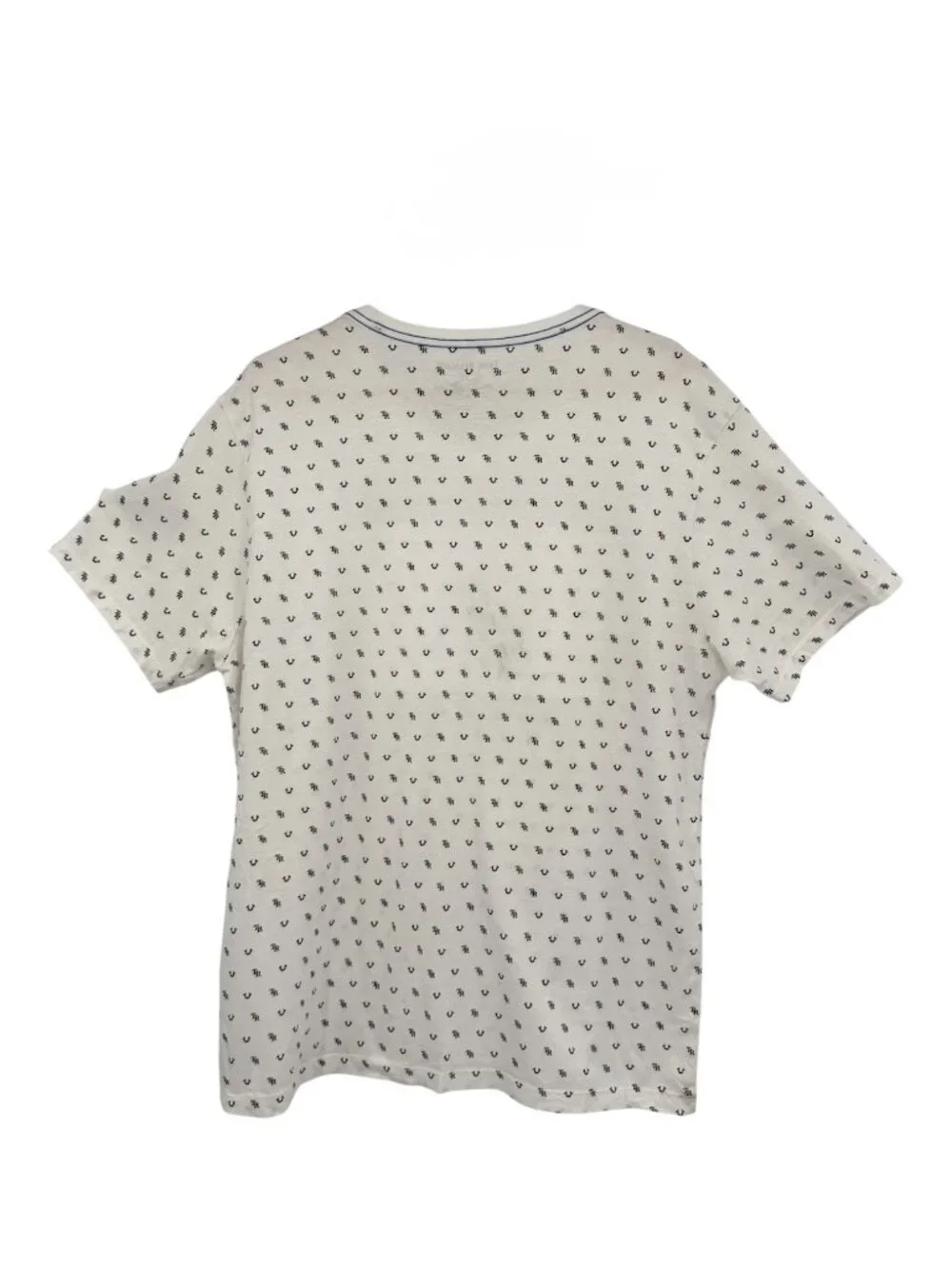 True Religion Men’s White Logo Monogram Graphic Cotton T-Shirt Size XL